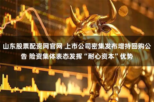 山东股票配资网官网 上市公司密集发布增持回购公告 险资集体表态发挥“耐心资本”优势